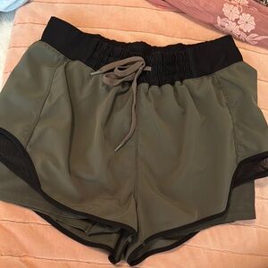 Olive Green Women's Athletic Shorts